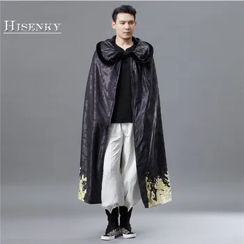 Hisenky 2018 Fleece Long Cape Cloak Autumn Winter Men Shawl Printing Gold Dragon Trenchcoat Big Collar Warm Overcoat Windbreaker
Hisenky 2018 Fleece Long Cape Cloak Autumn Winter Men Shawl Printing Gold Dragon Trenchcoat Big Collar Warm Overcoat Windbreaker