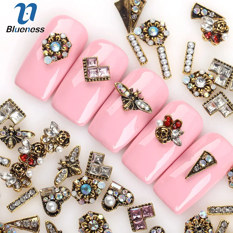 Blueness 10Pcs/lot Retro Nails Design 3D Rhinestones Nail Art Decorations Studs DIY Crystal Manicure UV Gel Metal Accessories
Blueness 10Pcs/lot Retro Nails Design 3D Rhinestones Nail Art Decorations Studs DIY Crystal Manicure UV Gel Metal Accessories