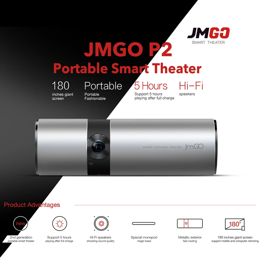 JMGO P2 Portable LED Projector Android (3)