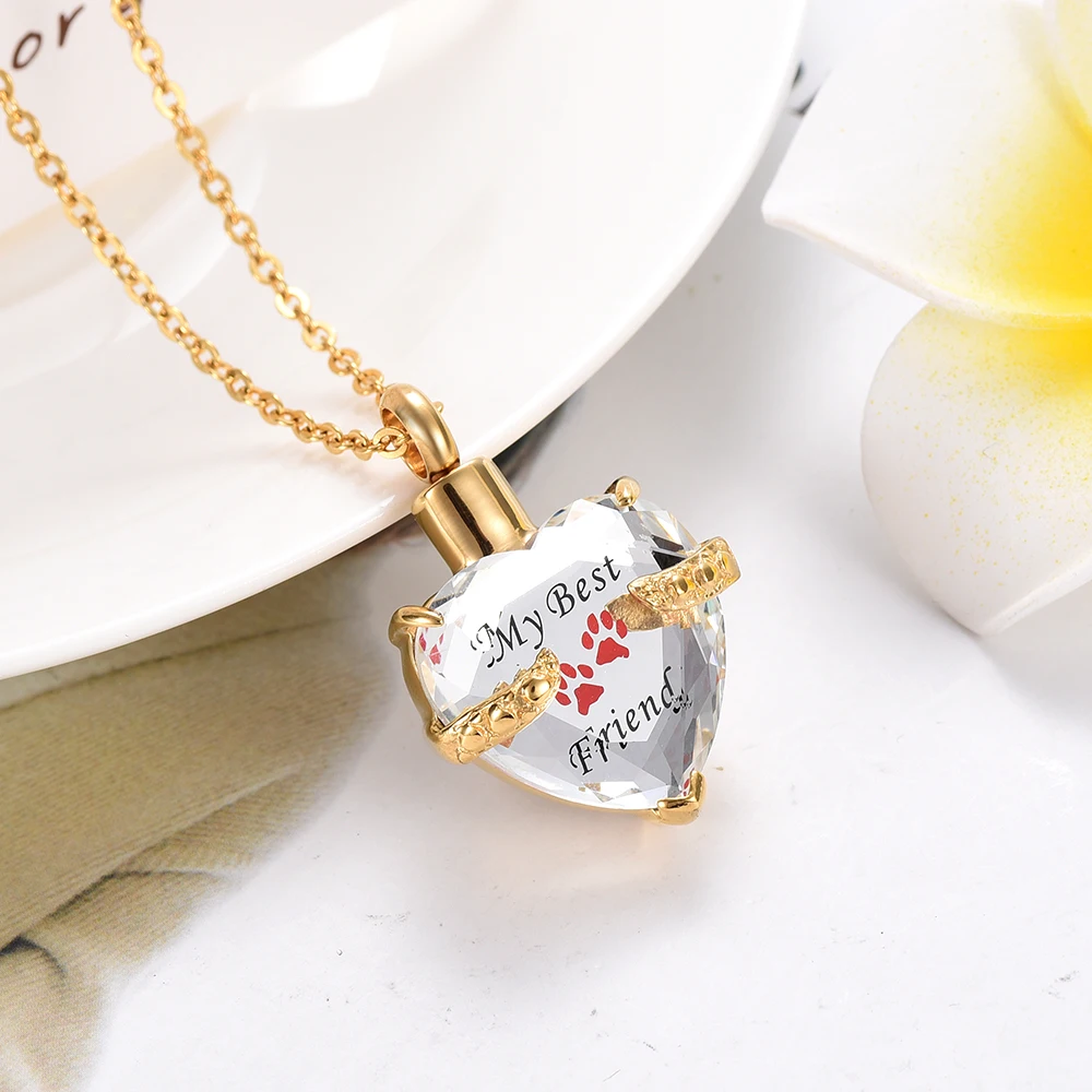 KLH7209 Solid Golden Back Pet Heart Memorial Necklace Dogs Ashes Cremation Urn Jewelry Pendant Cremation-Passing Paws Keepsakes
KLH7209 Solid Golden Back Pet Heart Memorial Necklace Dogs Ashes Cremation Urn Jewelry Pendant Cremation-Passing Paws Keepsakes