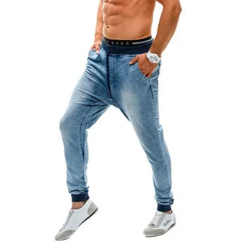 Men's Indigo Drop Crotch Denim Jogger Pants Close Button Drawstring Regular Fit Blue Denim Jeans Harem Denim Pants
Men's Indigo Drop Crotch Denim Jogger Pants Close Button Drawstring Regular Fit Blue Denim Jeans Harem Denim Pants