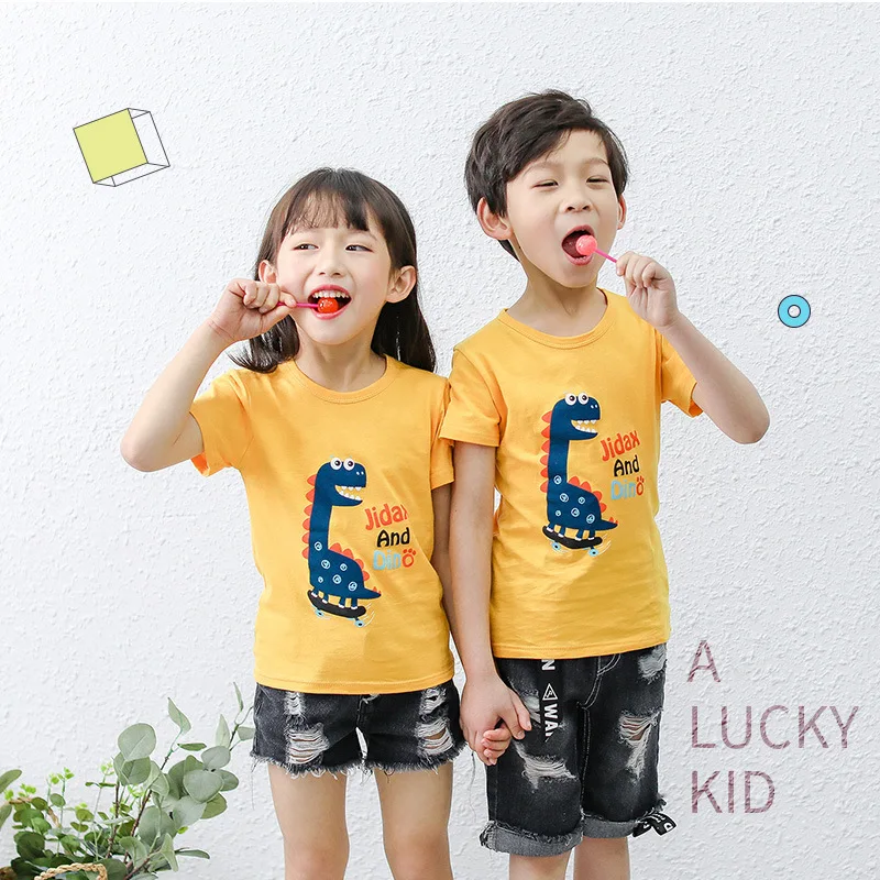 Children's Short-sleeved Cotton Summer New Cartoon Boys T-shirt Short-sleeved Girls'Top Bottom Shirt
Children's Short-sleeved Cotton Summer New Cartoon Boys T-shirt Short-sleeved Girls'Top Bottom Shirt