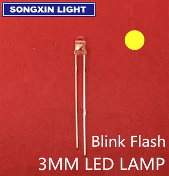 1000pcs 3mm flashing yellow LED(5000mcd)3mm blinking yellow led flash water clear light lamp transparents clear 3MM danshan Y
1000pcs 3mm flashing yellow LED(5000mcd)3mm blinking yellow led flash water clear light lamp transparents clear 3MM danshan Y
