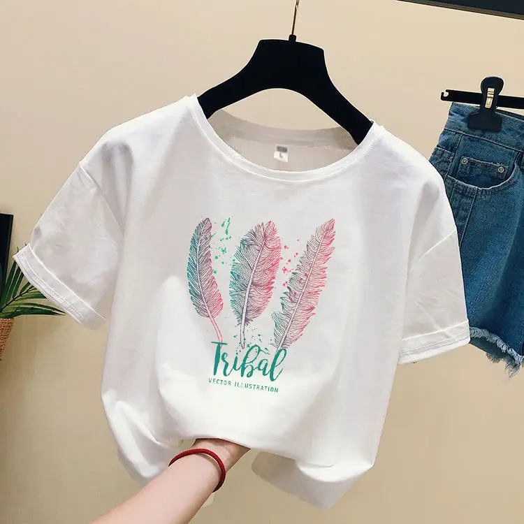Fashion leaf Print Female T-shirt Cotton Brief Women Tshirts Summer Short Sleeves Casual T Shirt O-Neck Plus Size Women Tops
Fashion leaf Print Female T-shirt Cotton Brief Women Tshirts Summer Short Sleeves Casual T Shirt O-Neck Plus Size Women Tops