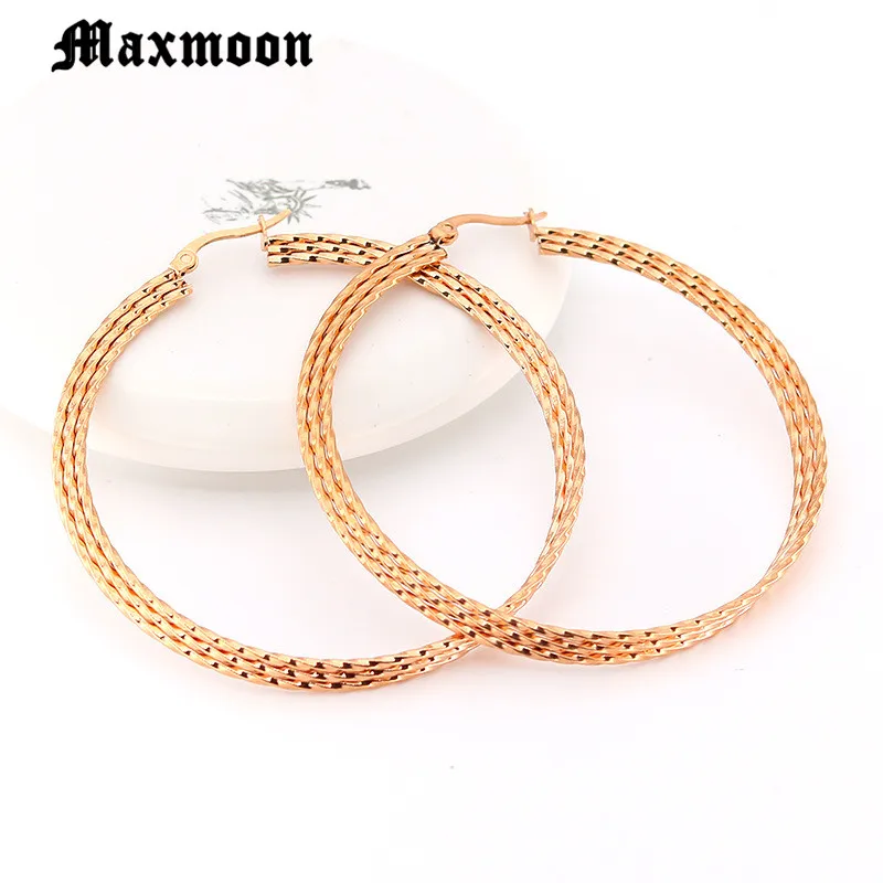 Maxmoon Vintage Gold Color Big Circle Stainless Steel Hoop Earrings for Women Steampunk Ear Clip Party Jewelry Accessories Gift
Maxmoon Vintage Gold Color Big Circle Stainless Steel Hoop Earrings for Women Steampunk Ear Clip Party Jewelry Accessories Gift