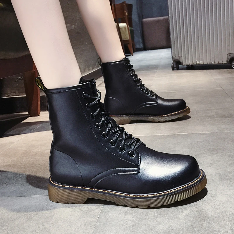 Fashion Women Boots Spring Autumn Motorcycle Platform Boots Ladies Boots Black PU Leather Shoes Women Martin Boots
Fashion Women Boots Spring Autumn Motorcycle Platform Boots Ladies Boots Black PU Leather Shoes Women Martin Boots