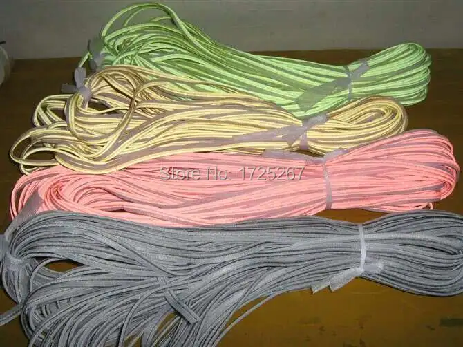 

Free Shipping by mail TM9819-1:1cm width*100yards lengthFluorescent yellow reflective piping made of reflective fabric