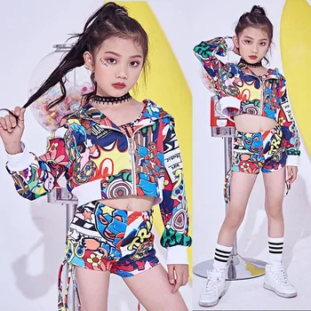 Girls printing Sequined Jazz Modern Dancing Costumes dress Kids Children's Hip Hop Dance wear Costumes Set Top+Pants Outfits
Girls printing Sequined Jazz Modern Dancing Costumes dress Kids Children's Hip Hop Dance wear Costumes Set Top+Pants Outfits