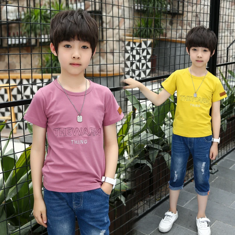 Summer Kids Clothing Boys Short Sleeve T-shirt+denim Pants Children Cotton T-shirt+pants 2pcs School Boys Clothes Suit 5-14y
Summer Kids Clothing Boys Short Sleeve T-shirt+denim Pants Children Cotton T-shirt+pants 2pcs School Boys Clothes Suit 5-14y