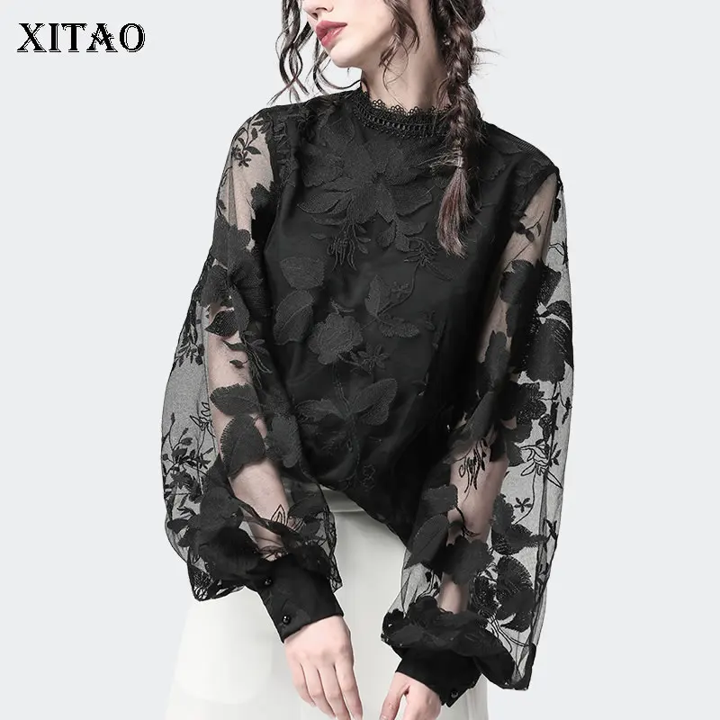 XITAO Personality Mesh Lace Blouse Women Clothes 2019 Breathable Hollow Out Lantern Sleeve Shirt Top Stand Collar Autumn ZLL4248
XITAO Personality Mesh Lace Blouse Women Clothes 2019 Breathable Hollow Out Lantern Sleeve Shirt Top Stand Collar Autumn ZLL4248