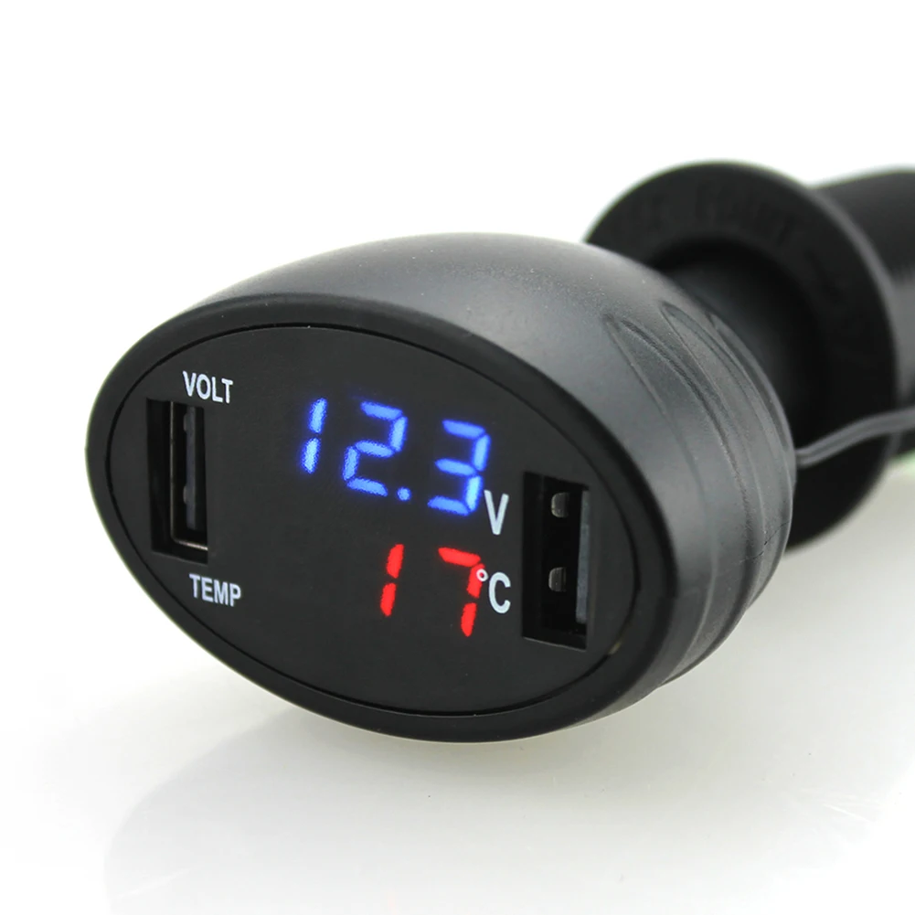 3in1 Digital LED Car Voltmeter Thermometer Auto USB Charger 12V/24V Temperature Meter Voltage Gauge Cigarette Lighter Accessory
3in1 Digital LED Car Voltmeter Thermometer Auto USB Charger 12V/24V Temperature Meter Voltage Gauge Cigarette Lighter Accessory