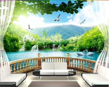 beibehang 3d mural wallpaper Three-dimensional balcony curtain lake landscape mural TV background wall wallpapers for home walls
beibehang 3d mural wallpaper Three-dimensional balcony curtain lake landscape mural TV background wall wallpapers for home walls