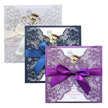 10pcs/set European Style Lace Wedding Invitations Cards Blue Color Laser Greeting Card Bowbelt Wedding Engagement Party Supplier
10pcs/set European Style Lace Wedding Invitations Cards Blue Color Laser Greeting Card Bowbelt Wedding Engagement Party Supplier