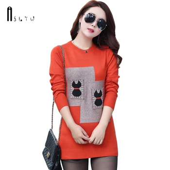 ASLTW Slim Sweater For Women Fashion O Neck Stitching Lady's Sweater Dress Long Sleeve Women Sweaters and Pullovers
ASLTW Slim Sweater For Women Fashion O Neck Stitching Lady's Sweater Dress Long Sleeve Women Sweaters and Pullovers