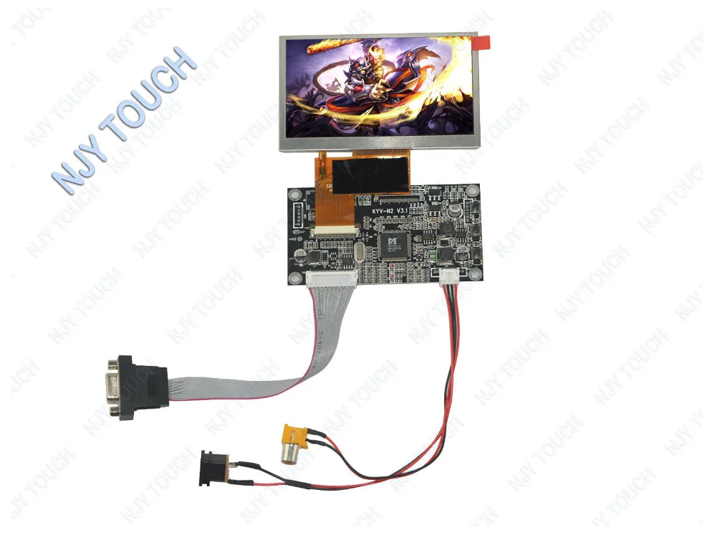 New VGA AV LCD Controller Driver Board Plus 4.3inch TFT AT043TN24 V1 480x272 Panel | Электроника