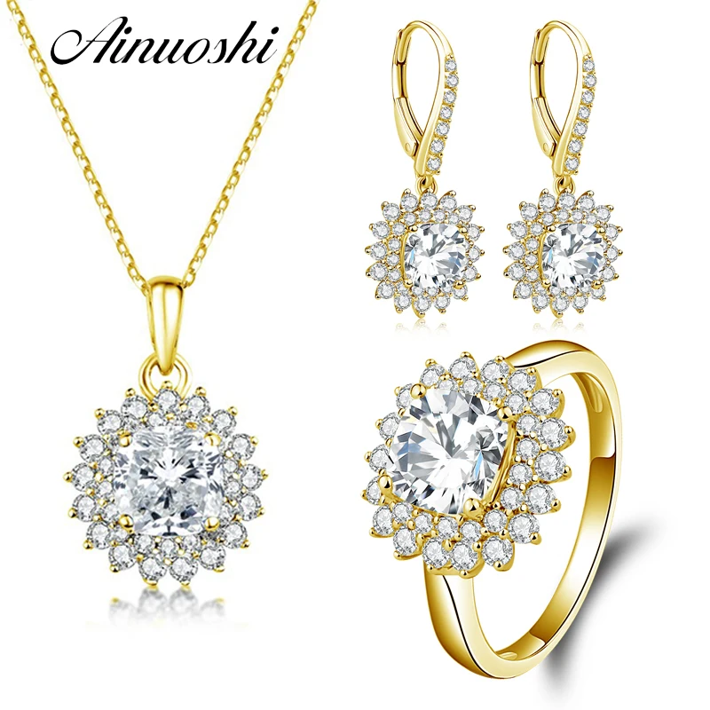AINUOSHI 10K Solid Yellow Gold Jewelry Set Cushion Cut Square Pendant Halo Ring Drop Earring Fine Wedding Women Jewelry Set Gift
AINUOSHI 10K Solid Yellow Gold Jewelry Set Cushion Cut Square Pendant Halo Ring Drop Earring Fine Wedding Women Jewelry Set Gift
