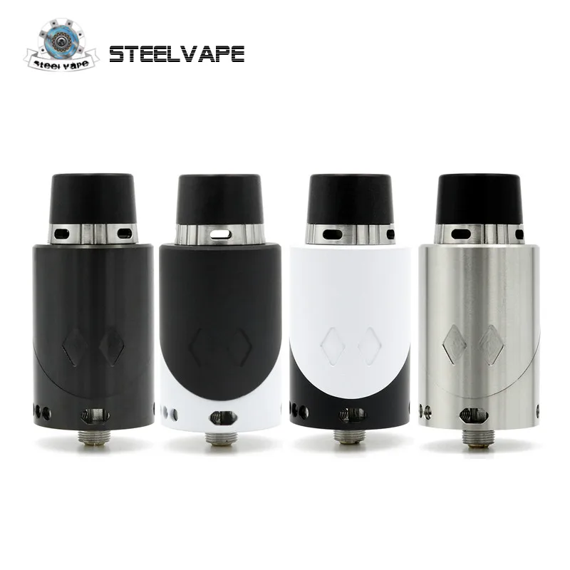 

Original Steel Vape EX RDA Atomizer Three Types Drip Tips 25MM 510 Thread Tank Vaporizer For Electronic Cigarette Box Mods E Cig