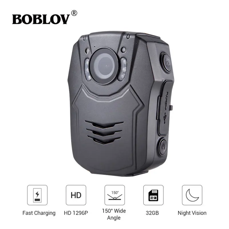 BOBLOV PD50 HD 1296P IR Night Vision Quick Charge Body Worn Camera Security Pocket Police Camera Video Recorder Up to 6 Hours
BOBLOV PD50 HD 1296P IR Night Vision Quick Charge Body Worn Camera Security Pocket Police Camera Video Recorder Up to 6 Hours