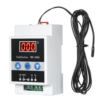 TMC-6000 110-240V Guide Rail Thermoregulator Digital Temperature Controller Thermostat Refrigeration Heating Temperature Contr
TMC-6000 110-240V Guide Rail Thermoregulator Digital Temperature Controller Thermostat Refrigeration Heating Temperature Contr