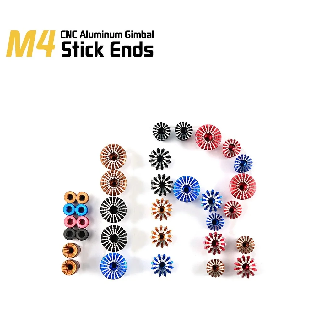 FrSky 3D M4 4mm CNC Aluminum Gimbal Stick Ends Transmitter Stick Anti-Slipping Cap
FrSky 3D M4 4mm CNC Aluminum Gimbal Stick Ends Transmitter Stick Anti-Slipping Cap