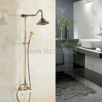 Antique Brass Bathroom Shower Faucet with Hand Shower Rain Shower Head Mixer Tap lan505
Antique Brass Bathroom Shower Faucet with Hand Shower Rain Shower Head Mixer Tap lan505