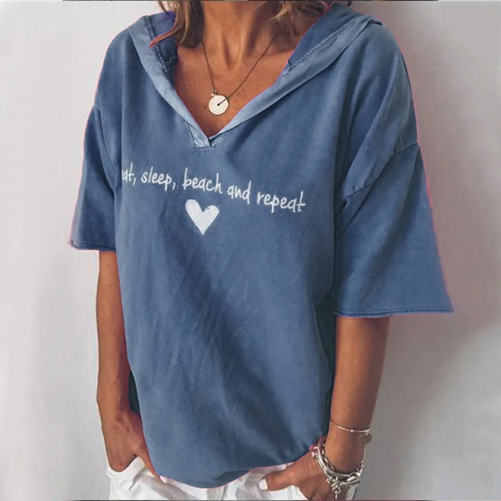 Women Fashion Casual Short Sleeve V-neck Letter Print Tops Blouse womens tops and blouses women top plus size clothing
Women Fashion Casual Short Sleeve V-neck Letter Print Tops Blouse womens tops and blouses women top plus size clothing