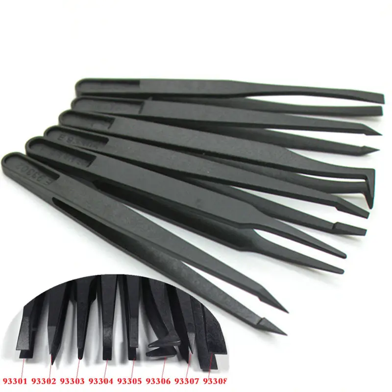 8pcs Anti-static Electronic Tweezers Kit ESD Plastic Forceps PCB Repair Hand Tools Set
8pcs Anti-static Electronic Tweezers Kit ESD Plastic Forceps PCB Repair Hand Tools Set