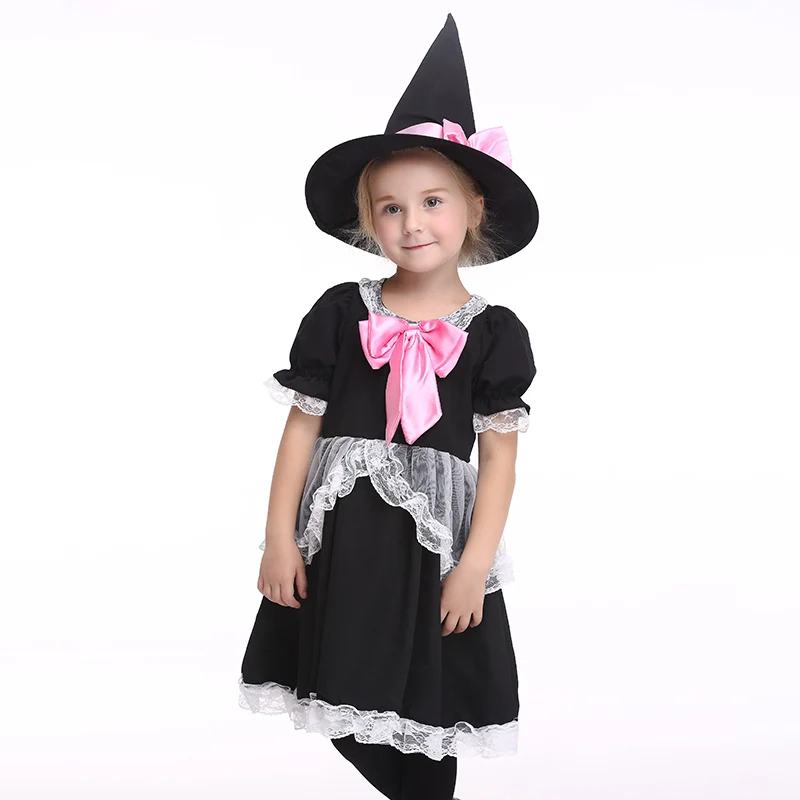 Halloween Witch Girl Children Halloween Costume Pink Bow Kid Party Dress Performance Cosplay Costumes ek175
Halloween Witch Girl Children Halloween Costume Pink Bow Kid Party Dress Performance Cosplay Costumes ek175