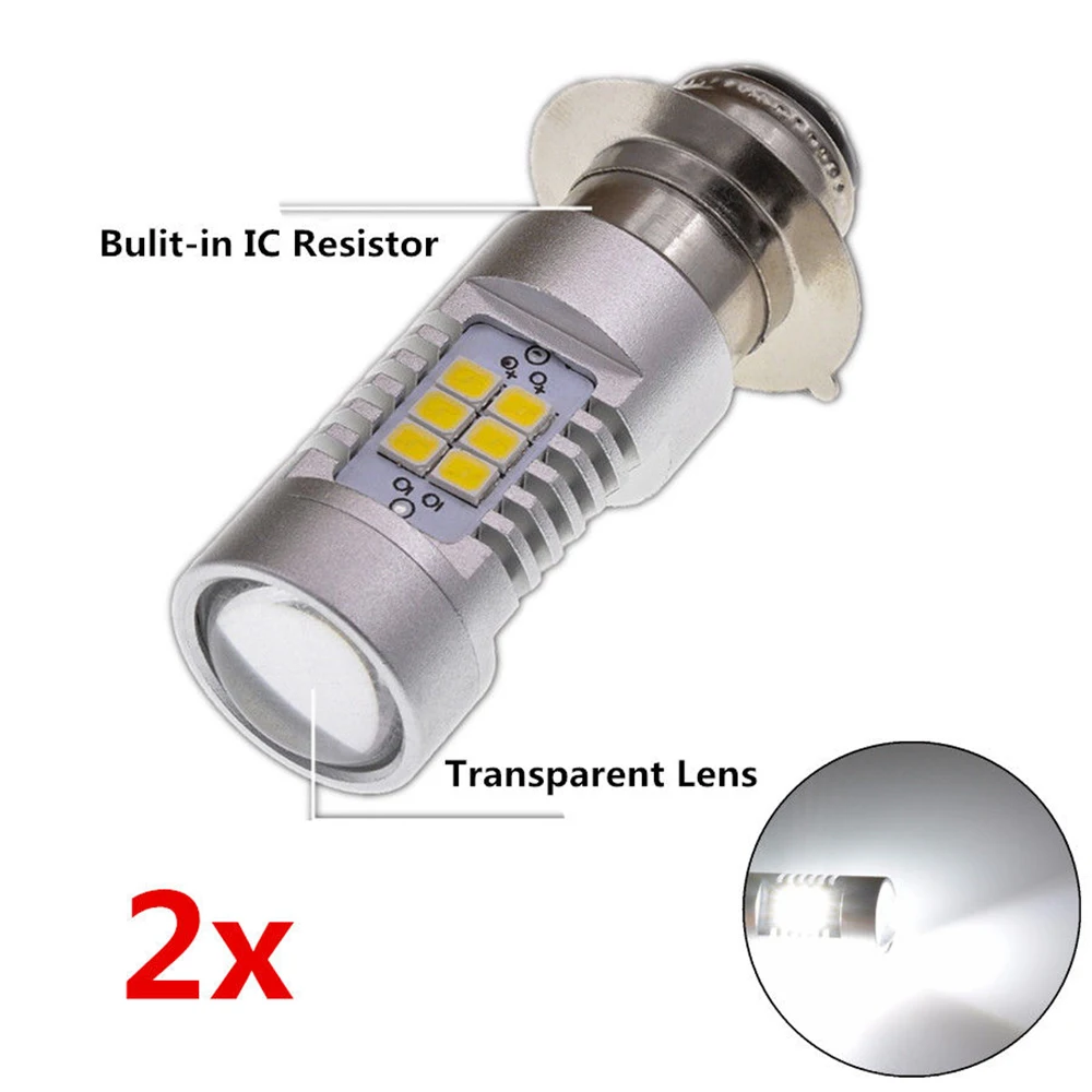 2pcs 12V H6M P15D Scooter Moped Scooter Motorcycle LED Headlight Bulb Break Back-up Fog Light 6500K White
2pcs 12V H6M P15D Scooter Moped Scooter Motorcycle LED Headlight Bulb Break Back-up Fog Light 6500K White