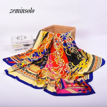 2019Free Shipping Women Silk Shawl Scarf Bandana New Design Print Chain Pattern Wraps Scarves Spring 130*130cm Satin Scarf Hijab
2019Free Shipping Women Silk Shawl Scarf Bandana New Design Print Chain Pattern Wraps Scarves Spring 130*130cm Satin Scarf Hijab