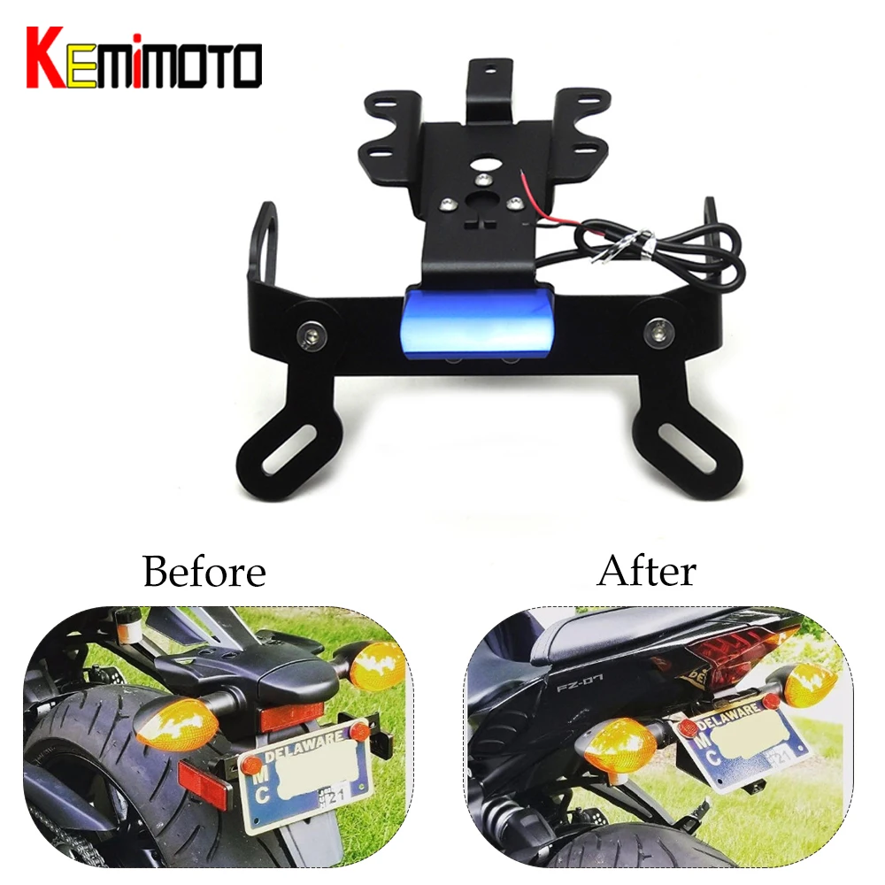 KEMiMOTO For YAMAHA MT-07 FZ-07 MT 07 MT07 2014-2017 Fender Eliminator Registration Plate Bracket License Plate Holder LED Light
KEMiMOTO For YAMAHA MT-07 FZ-07 MT 07 MT07 2014-2017 Fender Eliminator Registration Plate Bracket License Plate Holder LED Light