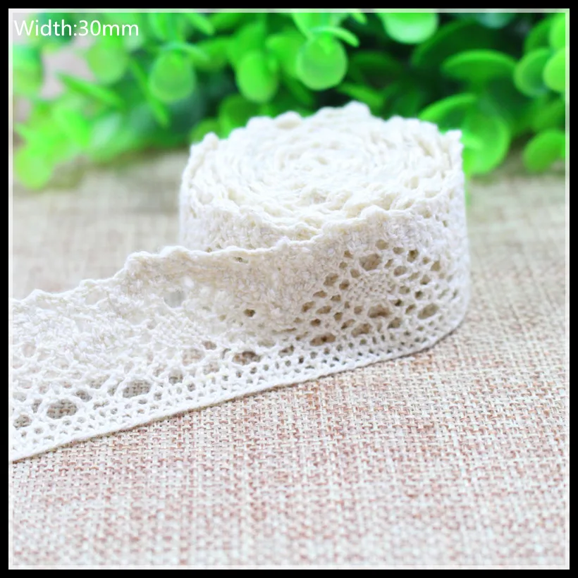High-quality 30mm 10yard Diy Handmade Patchwork Cotton Material Cotton Lace Ribbon Beige Color Cotton Lace TRIM cotton lace
High-quality 30mm 10yard Diy Handmade Patchwork Cotton Material Cotton Lace Ribbon Beige Color Cotton Lace TRIM cotton lace