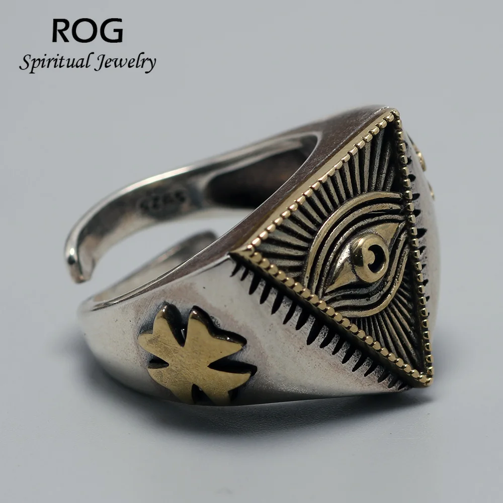 Real 925 Sterling Silver Men Jewelry Egypt Pharaoh God Eye Men's Ring Biker Mystic Triangle Fine Jewelry
Real 925 Sterling Silver Men Jewelry Egypt Pharaoh God Eye Men's Ring Biker Mystic Triangle Fine Jewelry