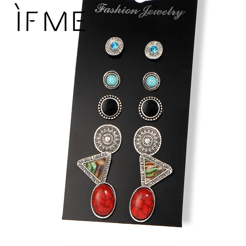 IF ME Fashion Women Accessories Stud Earring Set Geometry Round Triangle Oval Stone Crystal Wholesale Earrings Mix Lot 6 Pairs
IF ME Fashion Women Accessories Stud Earring Set Geometry Round Triangle Oval Stone Crystal Wholesale Earrings Mix Lot 6 Pairs