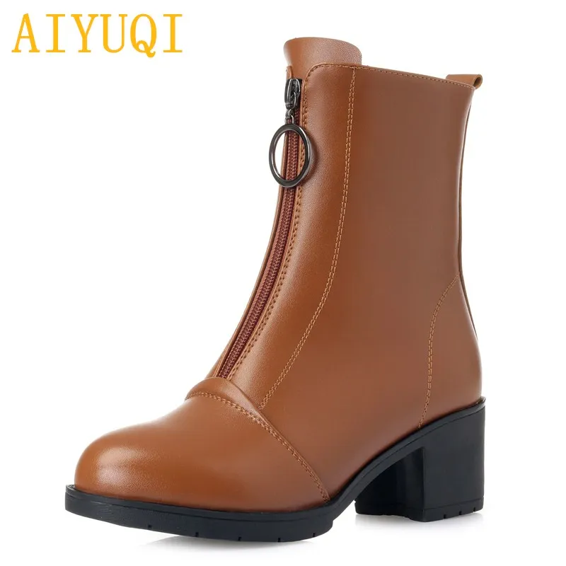 AIYUQI 2019 New Genuine Leather Women Martin Boots Winter Women Boots Shoes Trend Women Dress Boots High-heeled Autumn
AIYUQI 2019 New Genuine Leather Women Martin Boots Winter Women Boots Shoes Trend Women Dress Boots High-heeled Autumn