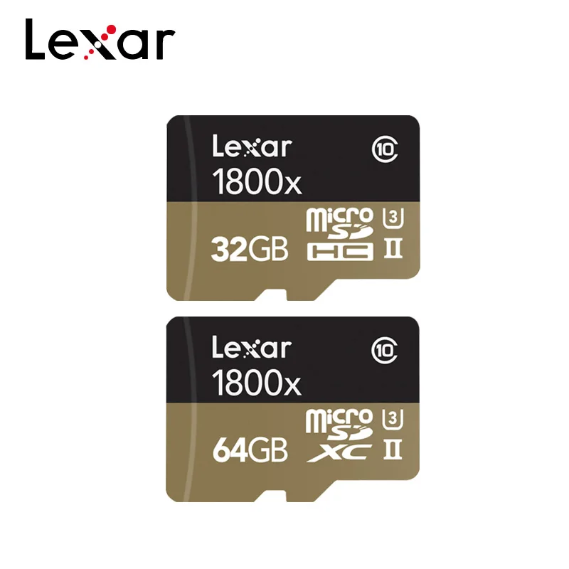 Lexar Micro SD Card 64GB Memory Card SDHC SDXC Card 32GB 1800x U3 C10 Professional UHS-II Card For Gopro
Lexar Micro SD Card 64GB Memory Card SDHC SDXC Card 32GB 1800x U3 C10 Professional UHS-II Card For Gopro