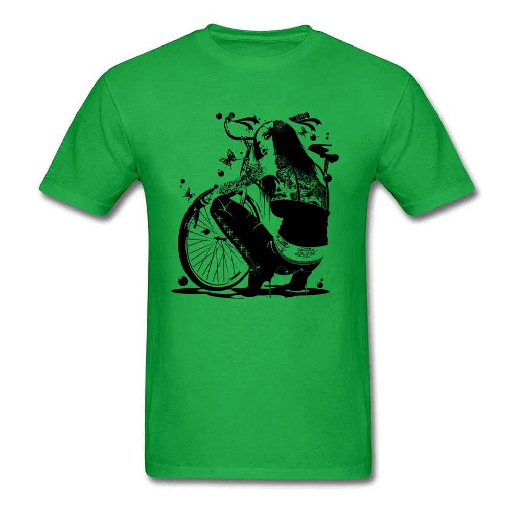 Cotton Fabric Male Short Sleeve Ciclessa T-shirts Funny Tops Shirt Plain Design Crew Neck Top T-shirts Top Quality Ciclessa green