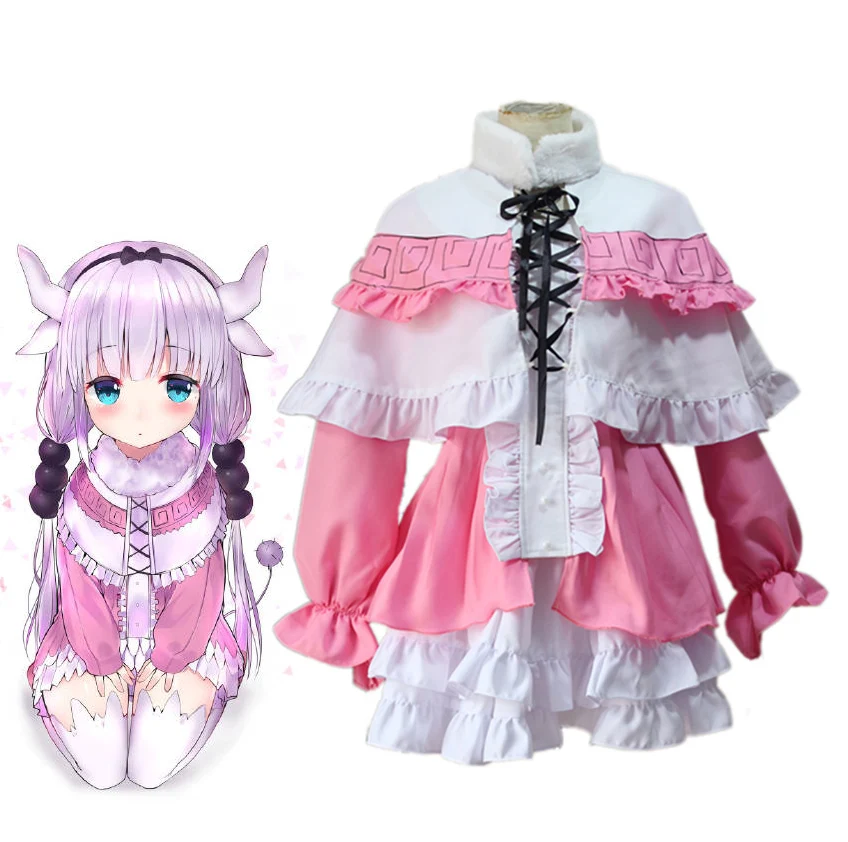 Kobayashi san Chi no Maid Dragon Kanna Kamui Maid Dress With Headwear Cosplay Costume Miss Kobayashi's Dragon Lolita Dress
Kobayashi san Chi no Maid Dragon Kanna Kamui Maid Dress With Headwear Cosplay Costume Miss Kobayashi's Dragon Lolita Dress