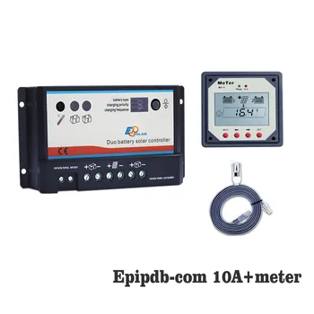EPIPDB-COM 10A 12V 24V Dual Duo Two Battery Solar Charge Controller Regulators with MT1 MT-1 remote Meter Display
EPIPDB-COM 10A 12V 24V Dual Duo Two Battery Solar Charge Controller Regulators with MT1 MT-1 remote Meter Display