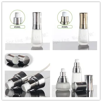 New High-end Travel Cosmetics Sub-bottle With Silver/Gold Cap 45ML Frosted Glass Bottle By Pump 1.5oz Lotion/Essence Bottles
New High-end Travel Cosmetics Sub-bottle With Silver/Gold Cap 45ML Frosted Glass Bottle By Pump 1.5oz Lotion/Essence Bottles