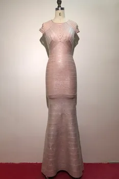 Top Quality Women Sexy O Neck Bronzing Maxi Long Bandage Dress 2018 Knitted Elastic Bodycon Party Dress
Top Quality Women Sexy O Neck Bronzing Maxi Long Bandage Dress 2018 Knitted Elastic Bodycon Party Dress