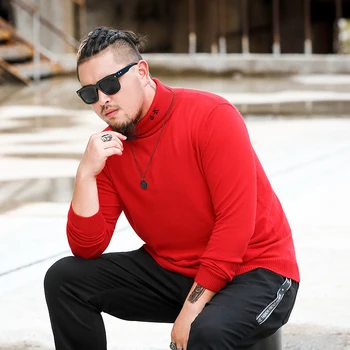 Fat Sweater for Men Turteneck Solid color with Letter embroidery XL-6XL for Plus Size 2Colors Red/Black
Fat Sweater for Men Turteneck Solid color with Letter embroidery XL-6XL for Plus Size 2Colors Red/Black