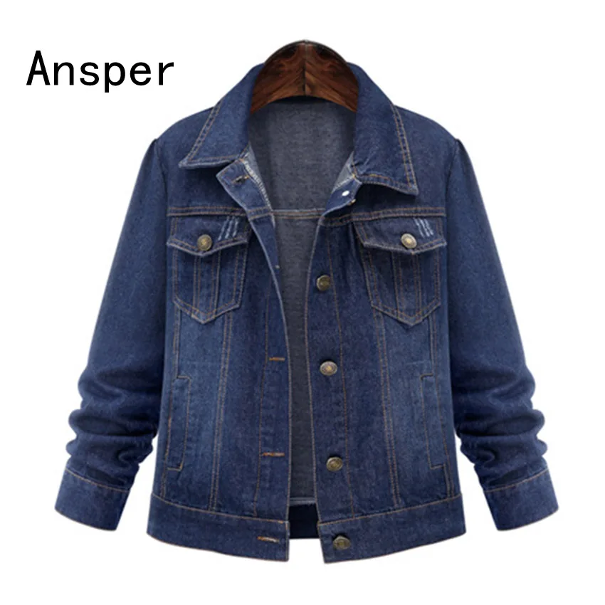 2018 Fall Winter Big Size Women Denim Jacket Plus Size Lady Winter Denim Jeans Jackets Button Pockets Fashion Short Coats
2018 Fall Winter Big Size Women Denim Jacket Plus Size Lady Winter Denim Jeans Jackets Button Pockets Fashion Short Coats