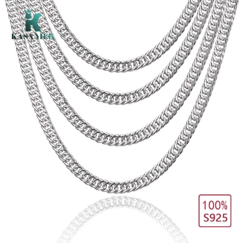 KASANIER Men 100% S925 Sterling Silver Necklaces 4/5/6MM More Size Fashion Silver Jewelry Sterling Silver Grandeur Jewelry
KASANIER Men 100% S925 Sterling Silver Necklaces 4/5/6MM More Size Fashion Silver Jewelry Sterling Silver Grandeur Jewelry