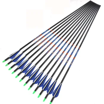 12pc 30 inches Pure Carbon Arrow Spine 350 400 500 ID 6.2 mm With 3 inch Vantec Feather +-0.003 Straightness Blue White
12pc 30 inches Pure Carbon Arrow Spine 350 400 500 ID 6.2 mm With 3 inch Vantec Feather +-0.003 Straightness Blue White
