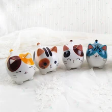 China Jingdezhen Specialty Supper Cute Kawaii Ceramic 3D Lifelike Cat Kitty Home Decor Decoration Crafts Figurines Miniatures