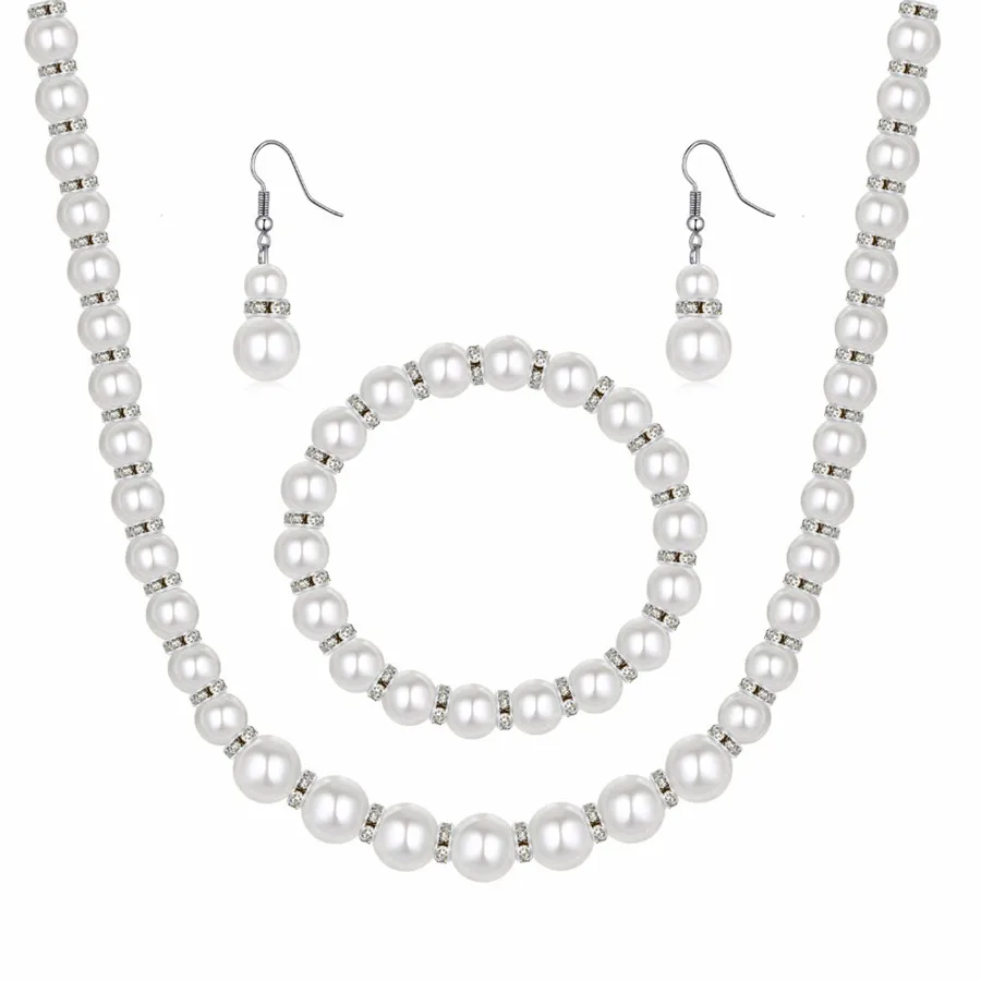Trendy Simulated Pearl Women Jewelry Sets Full Rhinestones Circle Necklaces Pendant Earrings Bracelet African Beads Jewelry Set
Trendy Simulated Pearl Women Jewelry Sets Full Rhinestones Circle Necklaces Pendant Earrings Bracelet African Beads Jewelry Set