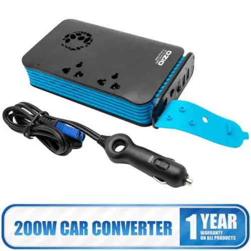 

OZIO Car Converter Pocket Power Inverter DC 12V to AC 220V Invertor with USB