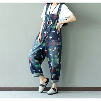 Womens Denim Cotton Suspenders Jumpsuit Overalls Baggy Low Drop Crotch Cartoon Print Loose Big Oversize Cute Casual A09111248
Womens Denim Cotton Suspenders Jumpsuit Overalls Baggy Low Drop Crotch Cartoon Print Loose Big Oversize Cute Casual A09111248