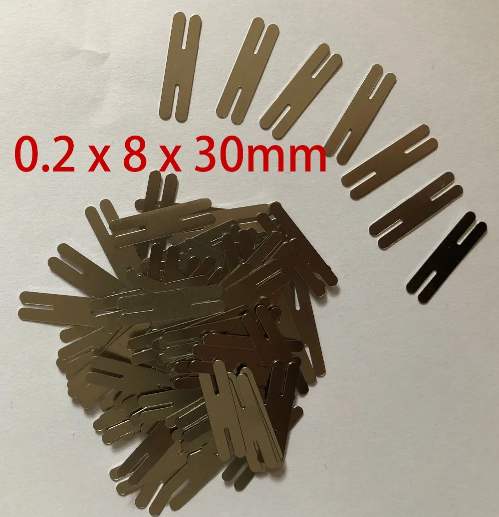 100pcs/lot 0.2x30x8mm H type Nickel Plated Steel Strap Strip Sheets for 2P 18650 power battery pack spot welding spot welder
100pcs/lot 0.2x30x8mm H type Nickel Plated Steel Strap Strip Sheets for 2P 18650 power battery pack spot welding spot welder